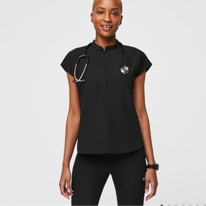 Figs Rafaela XS black scrub top